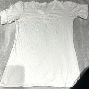 Cato white top with cuffed sleeves